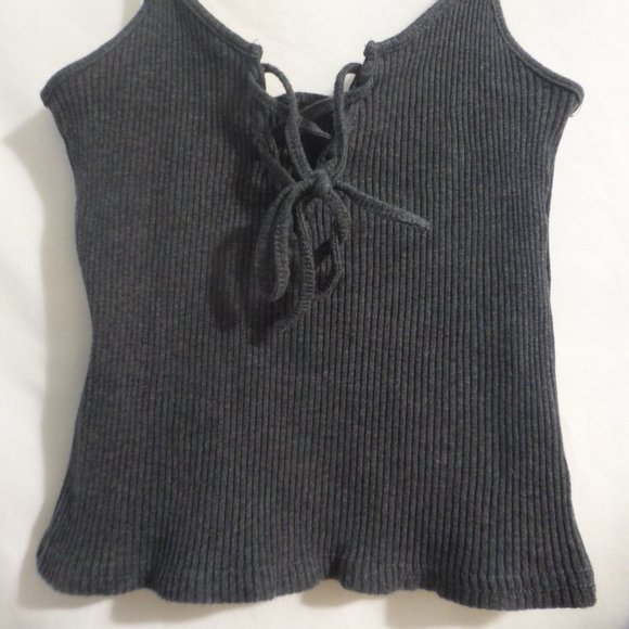 RUMI NEELY, sexy ribbed lacing looped vest cami, size medium, GUC - Picture 6 of 10